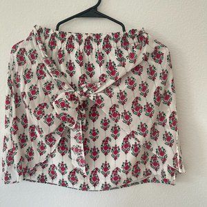 Club Monaco Red Floral Skirt